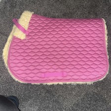New Pink Full Fleece Saddle Pad Square Numnah Large Full Size
