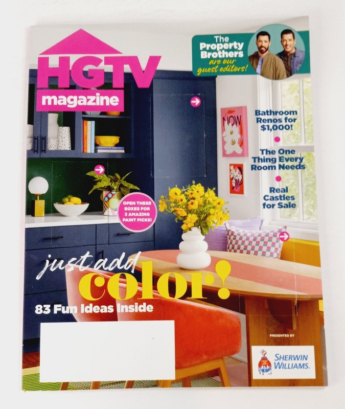 HGTV Magazine Just Add Color The Property Brothers September / October 2024