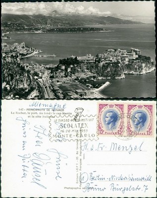 Postcard Monaco Panorama-Ansicht, Fernansicht Le Cap Martin 1959