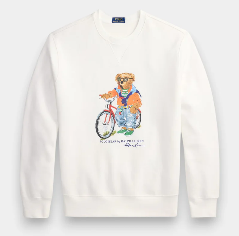 NEW* Men Polo Ralph Lauren Polo Bear Fleece Sweatshirt WHITE NEW* Men Polo Ralph Lauren Polo Bear Fleece Sweatshirt WHITE