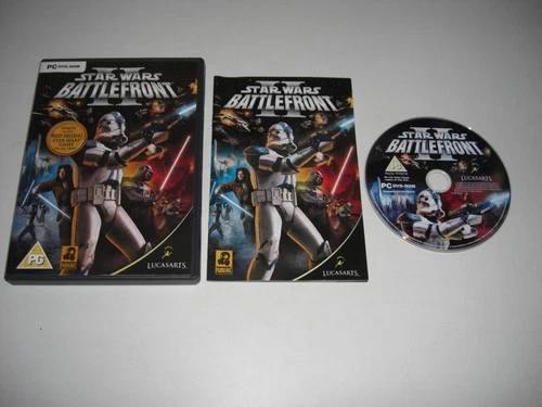 STAR WARS BATTLEFRONT II Pc DVD Rom Original 2005 BATTLE FRONT 2 - FAST POST