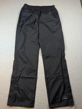 L.L.Bean Rain Pants Mens MT Black TEK Waterpr...