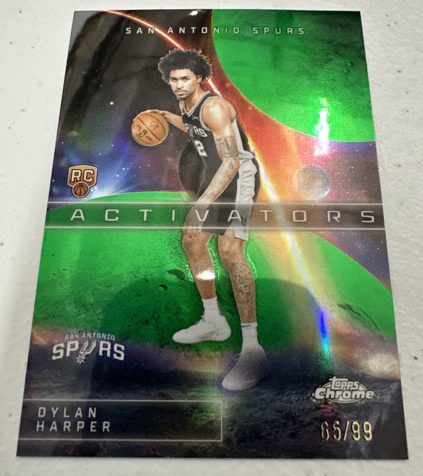 2025-26 Topps Chrome Dylan Harper RC GREEN Refractor 65/99 Activators #AC-12 A5