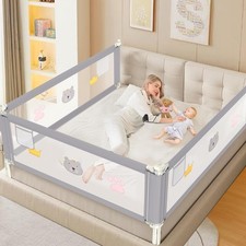 Height Adjustable Bed Rail for Toddlers, Kids Safety Baby Bed Rail for Twin/F...