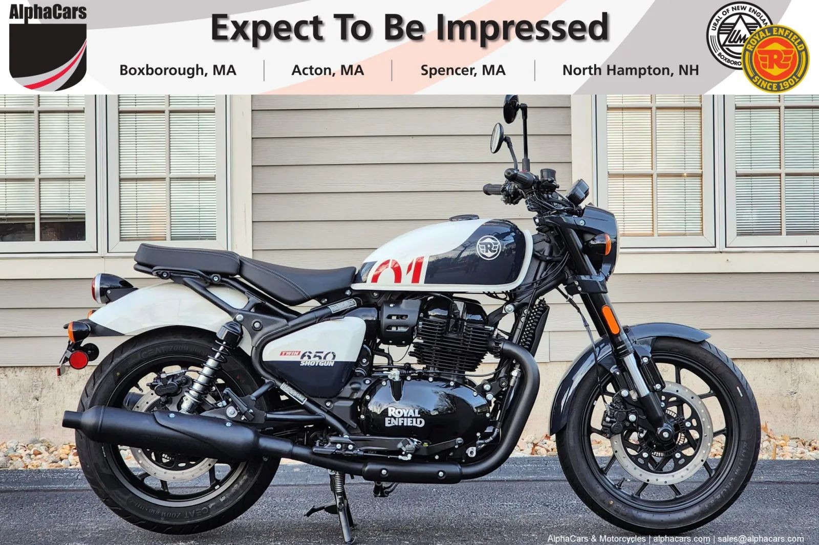 2024 Royal Enfield Motorcycles Stencil White