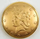 1950's Louvic Gold Filled Liberty Coin Motif Pocket Watch C5067
