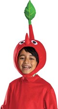 Red Pikmin Headpiece Nintendo Fancy Dress Up Halloween Child Costume Accessory