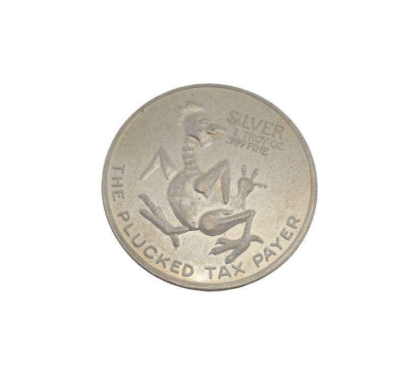 The Plucked Tax Payer 999 Fine Silver 1ozt Bullion Coin