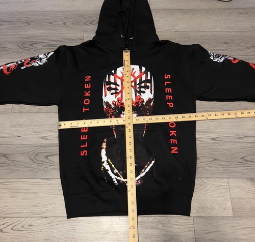 Sleep Token Vessel Mask Band Hoodie With Side Details Black Size M - Picture 2 of 4