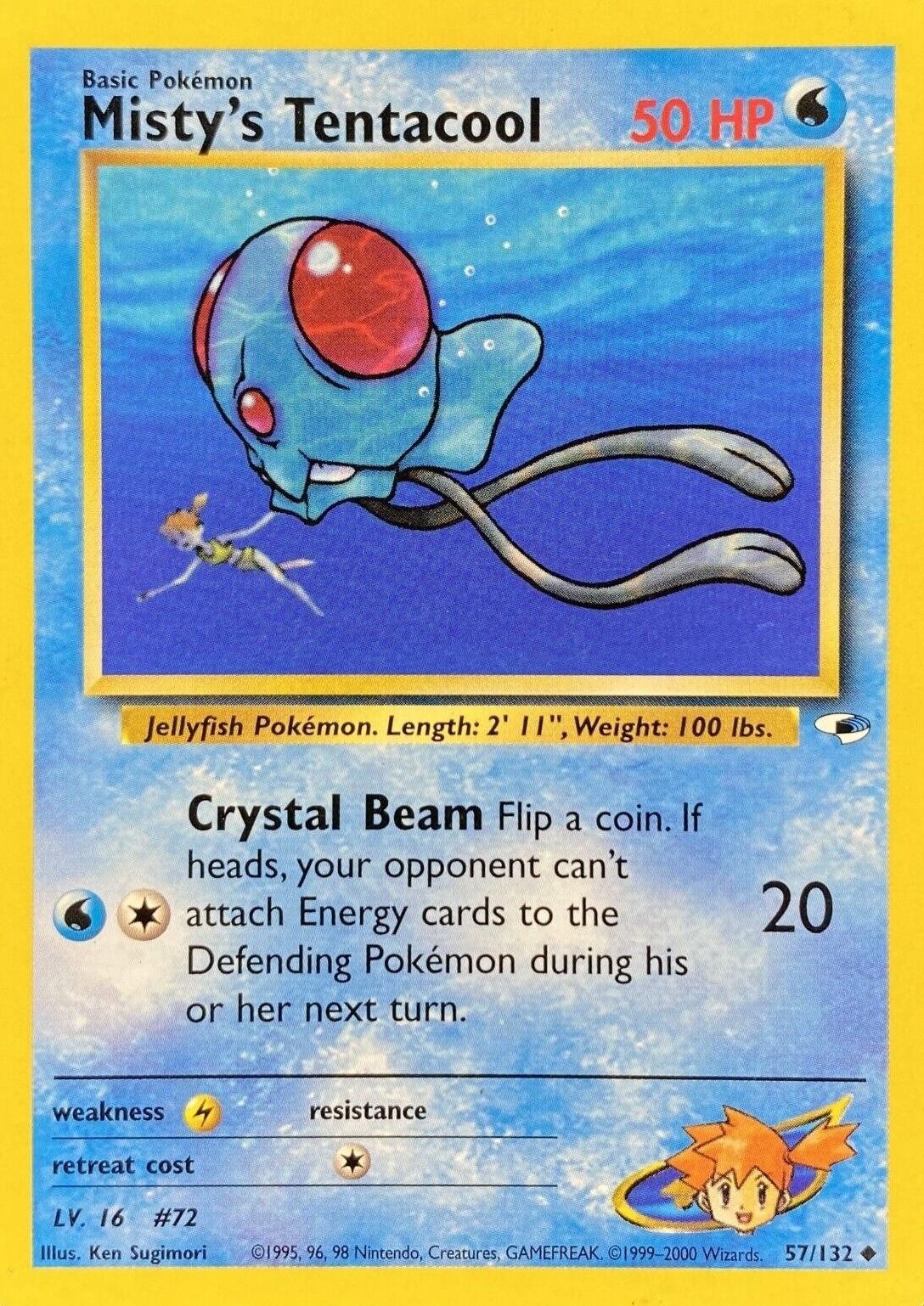 Misty's Tentacool (57) Unlimited [G1 - 057/132] LP PokemonGym Heroes