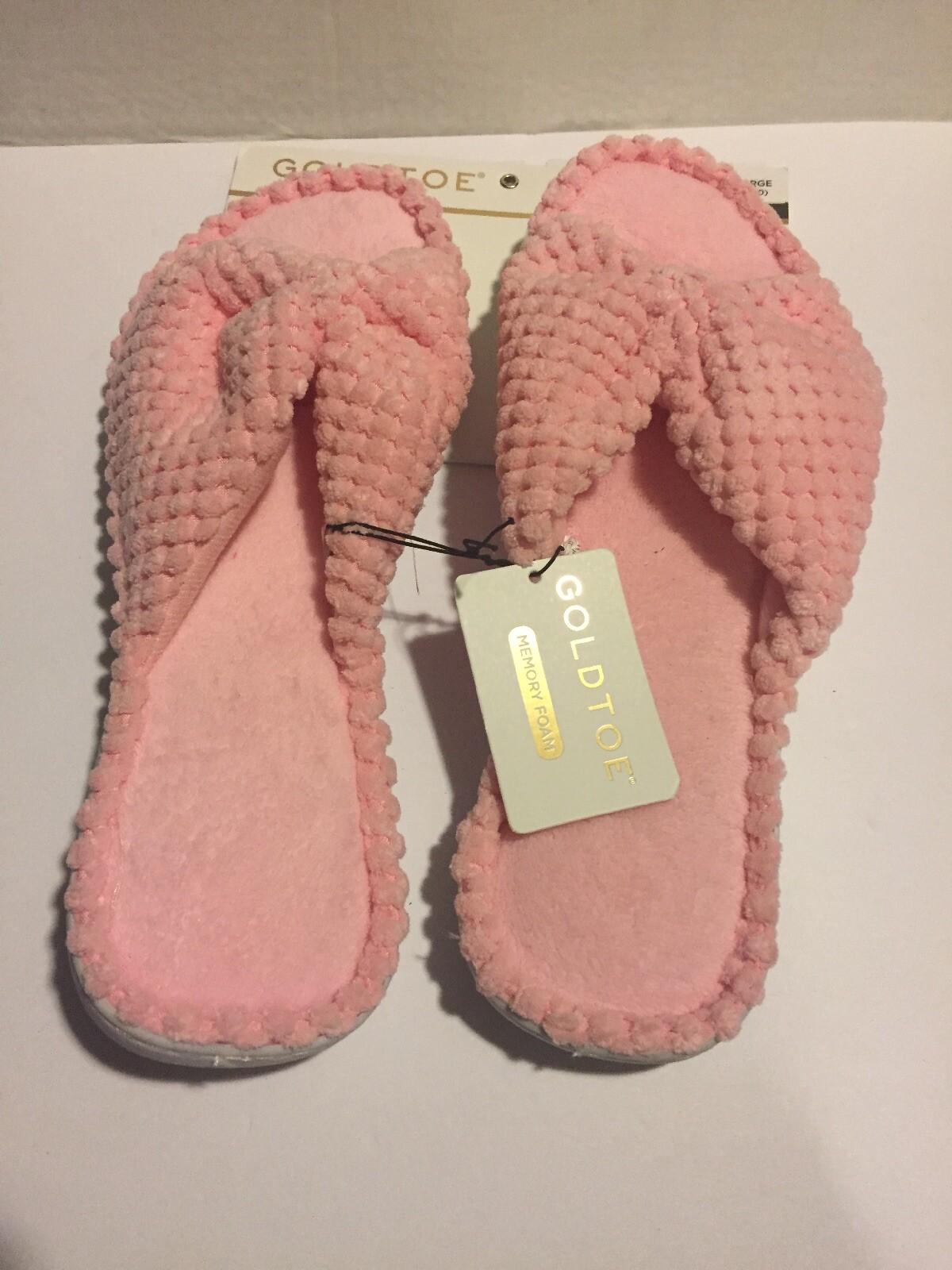 PANTOFOLA D’ORO Pantofole donna punta oro rosa floreale Misha nuove con etichetta taglia M Medium 9 10. G