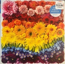 Galison Rainbow Flowers 500 Piece Puzzle