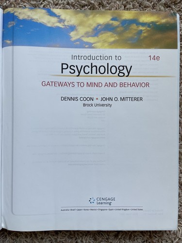 Introduction to Psychology 14E, Dennis Coon and John O. Mitterer - 第 3/4 張圖片