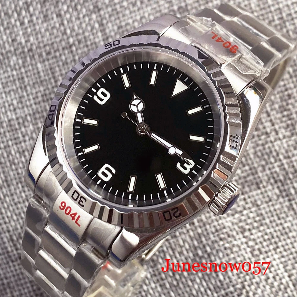 39MM New Fluted Bezel NH35 PT5000 Mechanical For Mens Wristwatch Oyster Bracelet - Bild 2 von 4