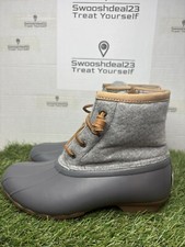 Women's 5.5 Sperry Saltwater Wool Waterproof Thinsulate Grey Duck Boot