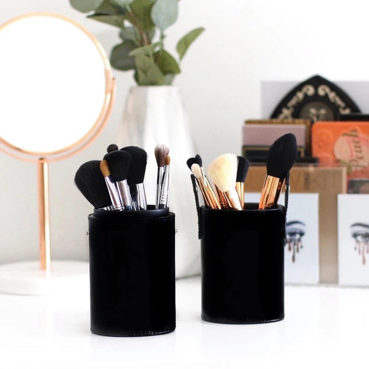 Black Makeup Brush Holder