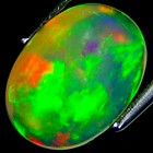 2.24 Ct Natural Ethiopian Cabochon Opal Gemstone Multi Color Oval Cut — photo 3