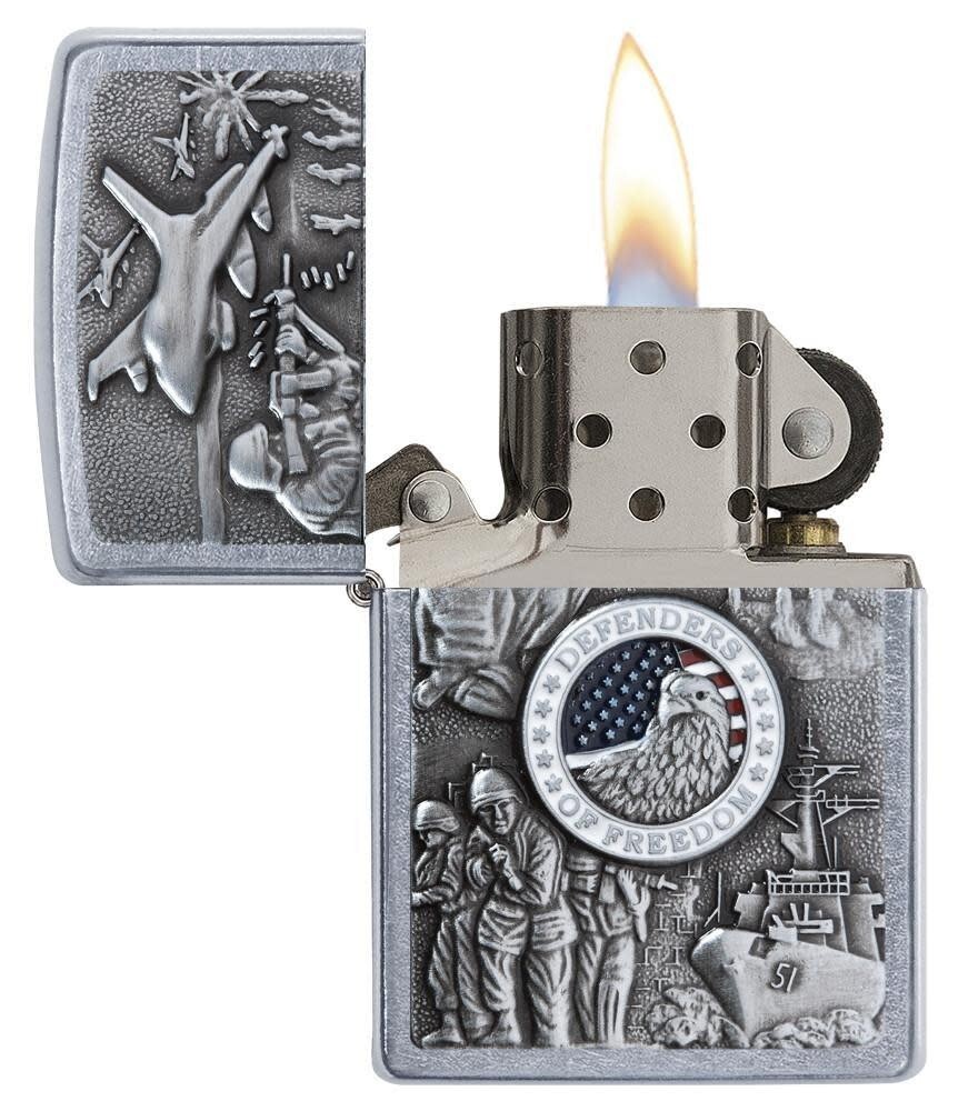 Zippo 24457, Joined Forces, Emblem, Satin Chrome Finish Lighter | eBay