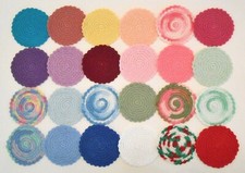 Dollhouse Miniature Hand Crafted Crochet Rug 1 SMALL 3" ROUND Choose Color