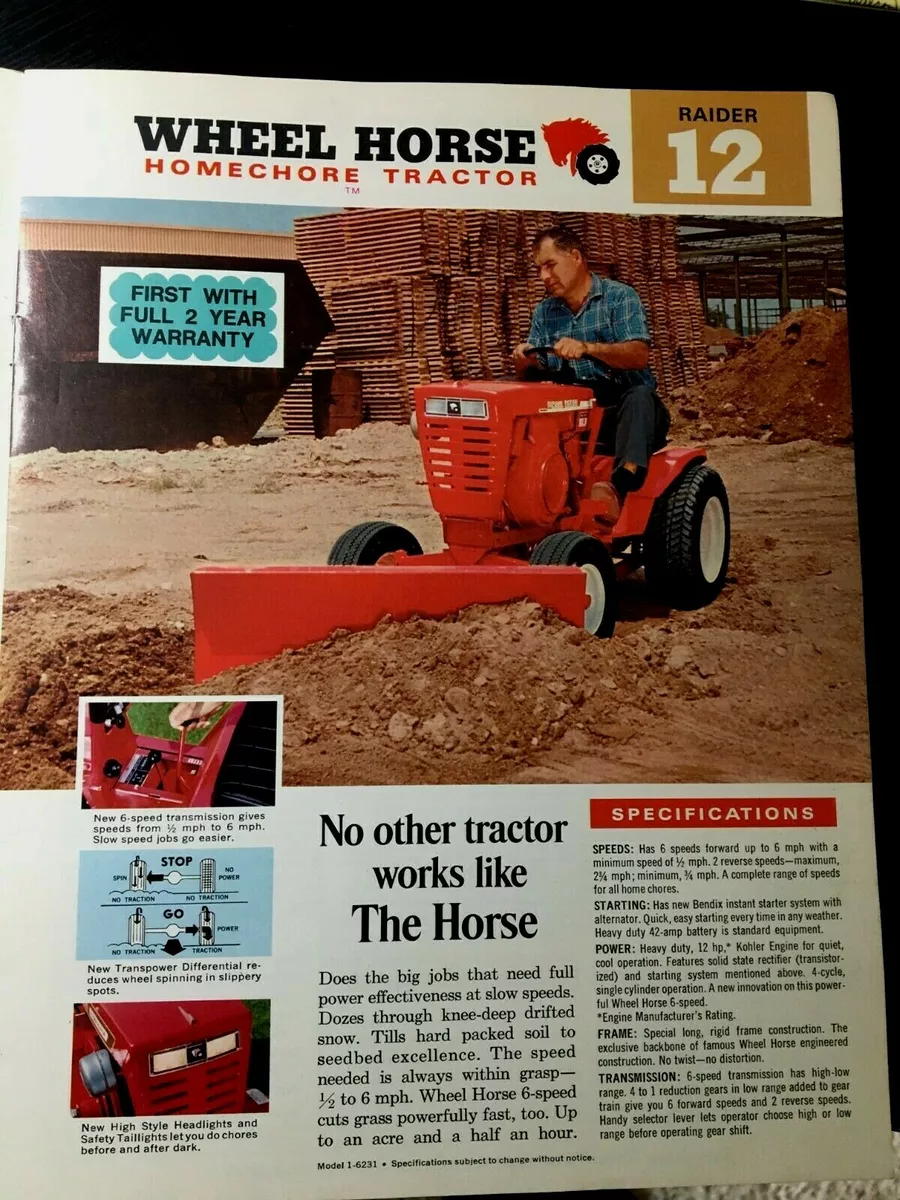 Wheel horse raider 12 for sale new arrivals