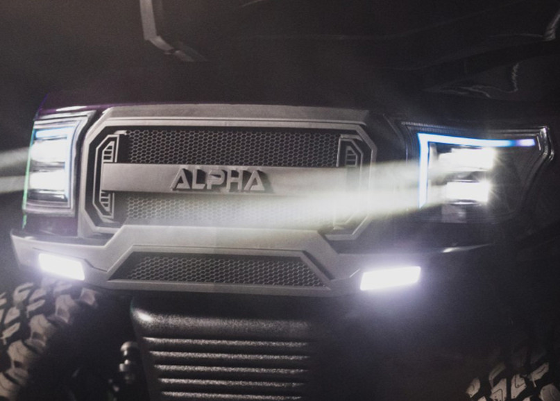Madjax Alpha Body Kit Black Grille Insert w/ Lights Club Car Precedent Golf Cart