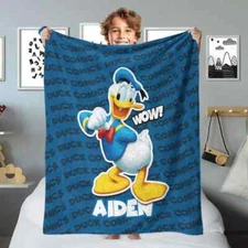 Personalized Duck Blue Sofa BLANKET MOTHER DAY GIFT ALL OVER PRINT BEST PRICE