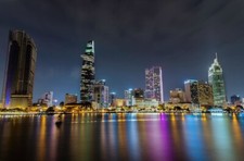 Digital Image Picture Photo Pic Wallpaper City Nighttime Water lights Lake water