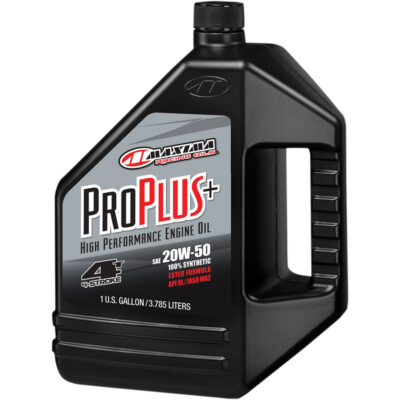 Maxima Racing Oil Pro Plus+ 4T Synthetic 4-Stroke Motor Oil | 20W-50 | 1 Gallon