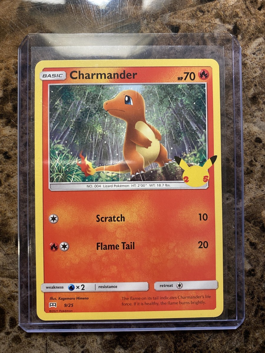 charmander pokemon card mcdonalds Pokemon McDonalds Charmander Non Holo 25th Anniversary Promo Card 9/25