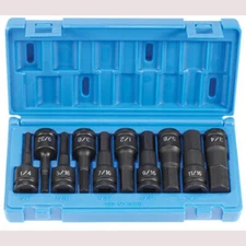 Grey Pneumatic 1398H 1/2" Drive 10 Piece Hex Driver Set 