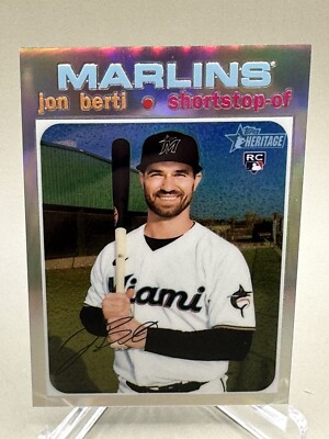 JON BERTI 2020 Topps Heritage REFRACTOR RC #405/571 (#THC-540)