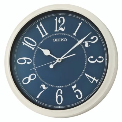 Seiko Navy Dial Splash Resistant Wall Clock QXA801H RRP £95.00 - Image 1 of 3