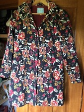 Tulchan Floral Coat, Hood, Lined, Size 10