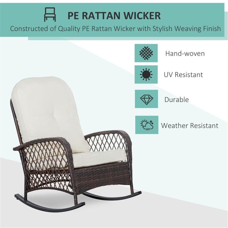 Garden Rocking Chair Outdoor Furniture Relaxing Seating for Patio and