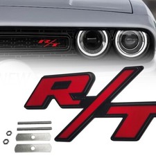 For Rt Front Grill Emblems Rt Car Truck Badge Red Black Nameplate Decoration For Rt Front Grill Emblems Rt Car Truck Badge Red Black Nameplate Decoration