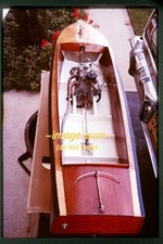 Wood Race Racing Boat & New Jersey Car in 1975, Original Slide aa 26-14a
