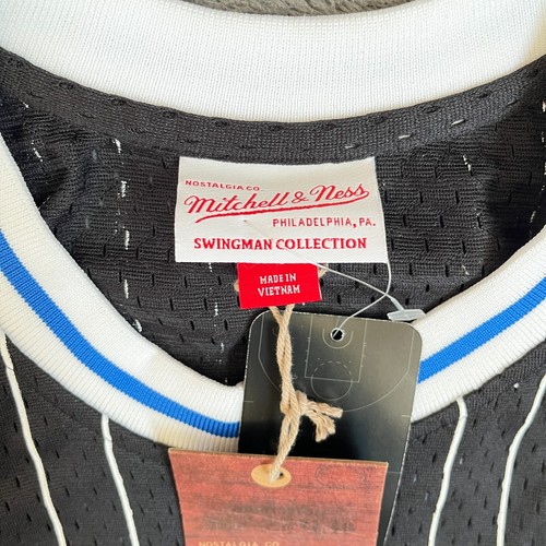 NWT Mitchell & Ness Swingman Black Orland Magic Hardaway #1 Youth Size L - Picture 3 of 8