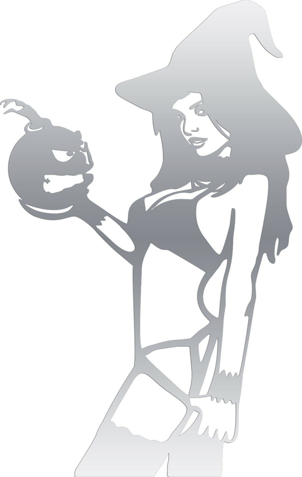 Adult Sexy Girl Car Bumper Window Vinyl Decal Sticker Hot Woman PinUp Witch Bomb - Picture 13 of 14