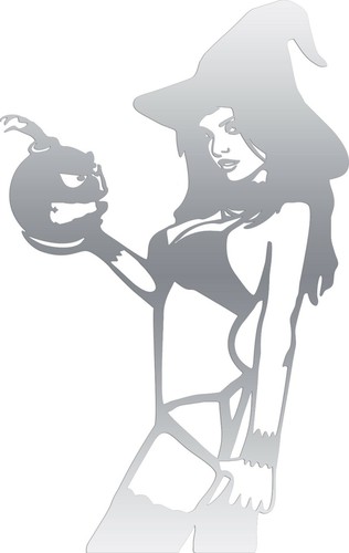 Adult Sexy Girl Car Bumper Window Vinyl Decal Sticker Hot Woman PinUp Witch Bomb - Picture 12 of 13