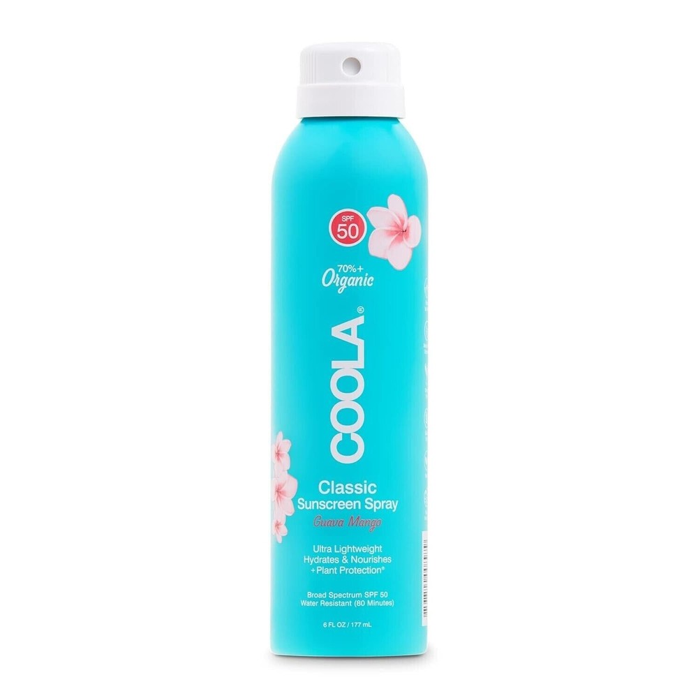 COOLA Organic SPF 50 Guava Mango Body Sunscreen Spray 6 Oz