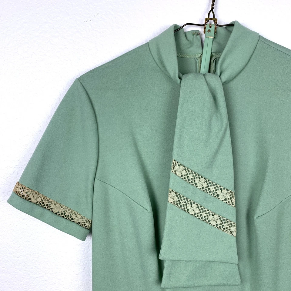 Cinturón de vestir vintage años 50 gay Gibson verde menta secretaria swing 34" busto Foto 2 de 4