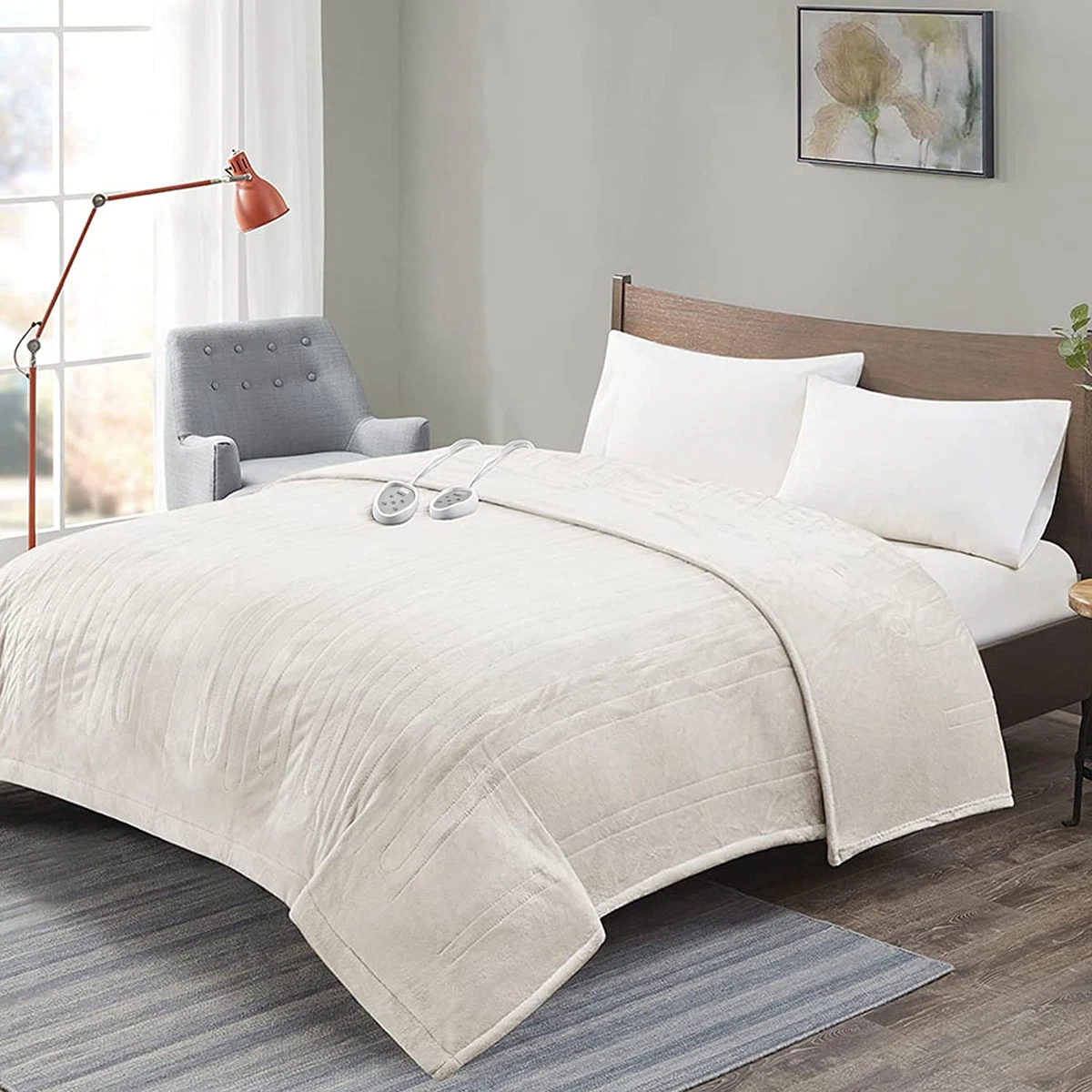 Electric Blanket King Size, Heated Blanket for Bed,Dual Control W/Auto Shut  Off, | eBay