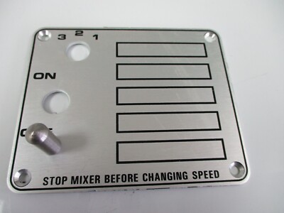 Hobart mixer C100  on/off plate.  New has very minor scratch damage .  00-291735