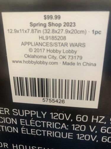 Star Wars DARTH VADER TOASTER-2 SLICE PRE-OWNED - Picture 15 of 15