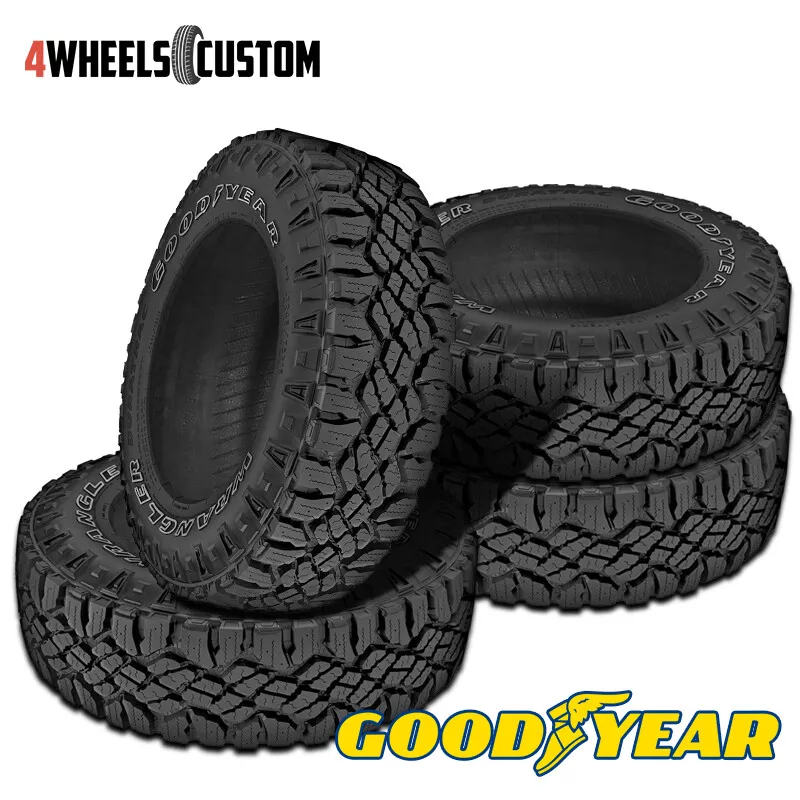 4 X New Goodyear Wrangler DuraTrac 255/75R17 115S All-Terrain Commercial Tire