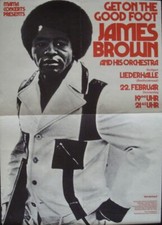 JAMES BROWN 1973 German A1 concert poster VERY RARE