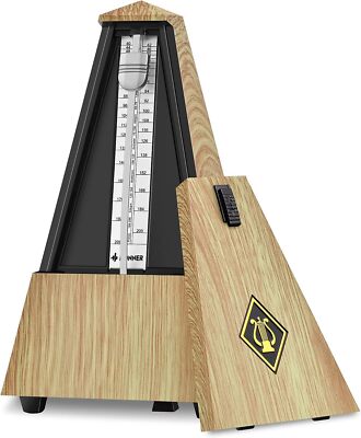 Donner Mechanical Metronome Wooden for Guitar Drum Beat Track Tempo Loud Sound