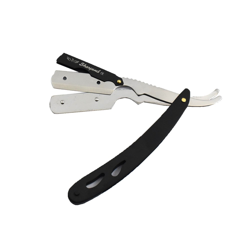 Frankys Barber Straight Cut Throat Shavette Razor – Steel Handle, 10 Blades Included - View #4