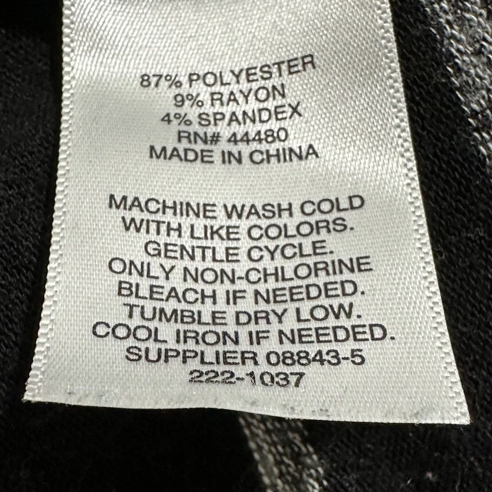 a.n.a. Vestido para mujer XL manga larga hombro frío línea A rayas negro gris Foto 4 de 4