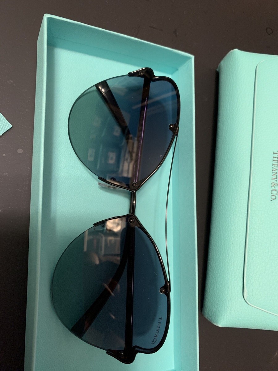 Tiffany & Co. Silver Frame Sunglasses with Blue Lenses Tiffany & Co. TF3092 L (59 - 13) with Blue lenses and Silver  main image 4